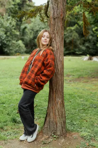 Chaqueta Bomber Tartán